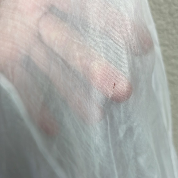 NWT Loewe Macrame Trim Sheer Midi Dress White Bridal Organza Sz 38 - Picture 16 of 16